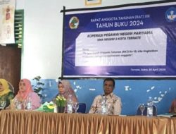 Koperasi Pegawai Negeri Pariyama SMA Negari 3 Ternate Gelar RAT 2024