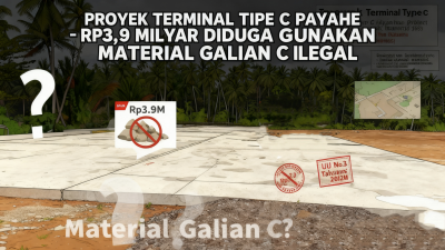 Timbunan Lahan Proyek Terminal Tipe C Payahe Rp3 Miliar Lebih Diduga Kuat Gunakan Material Galian C Ilegal